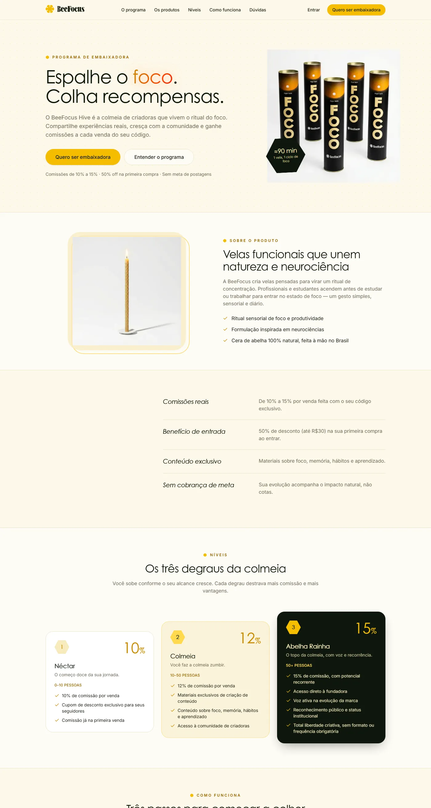 Hive novo — home, navegada até os níveis